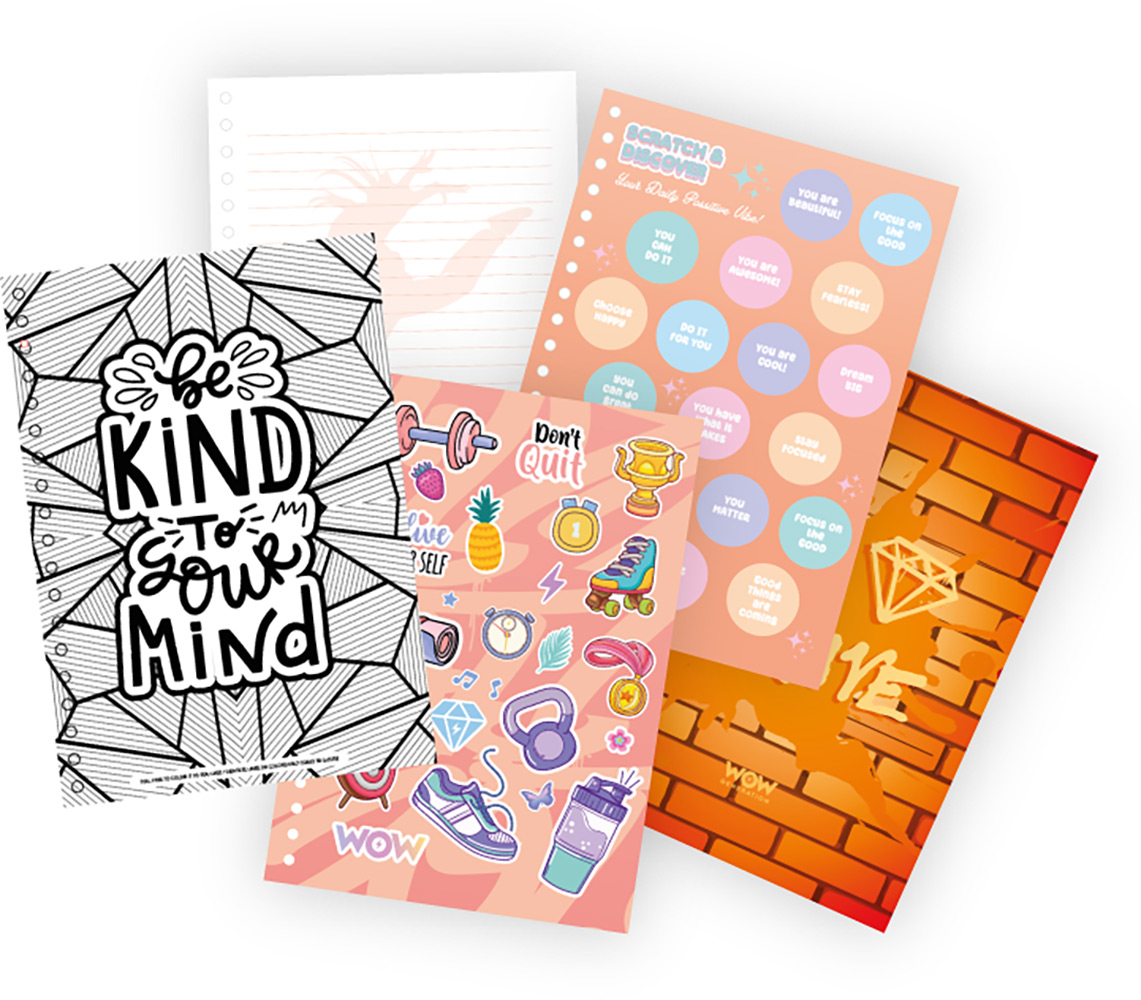 247025-EC Notes spiralni A5 s aktivnostima T.U. DANCER/MEGAN WOW Generation mirisni, P6/12