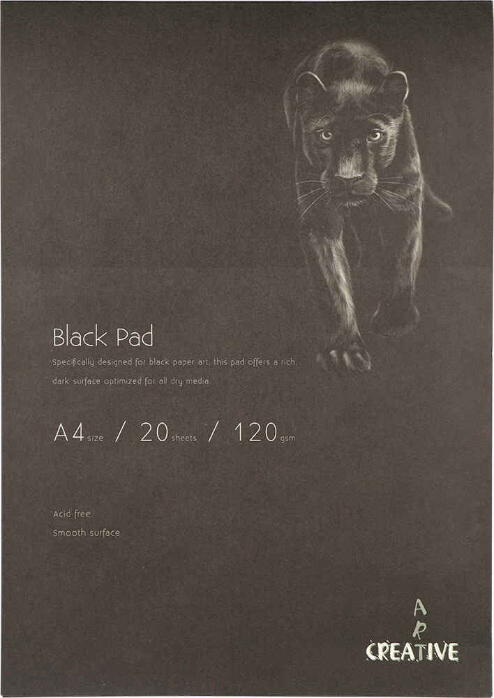247495-EC Blok za crtanje CREATIVE A4 crni 120gr. 20L 75327 P60