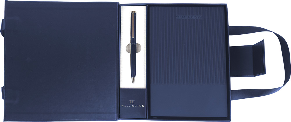 247554-EC Set Wellington Oxford notes i kem.ol. u poklon pakiranju plavi