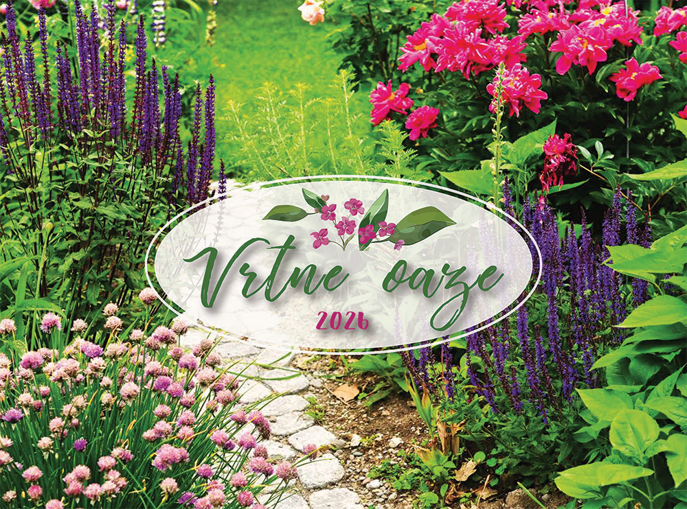 247555-EC Kalendar VRTNE OAZE 13L 33x49+7, spirala u sredini P50 KL 2026