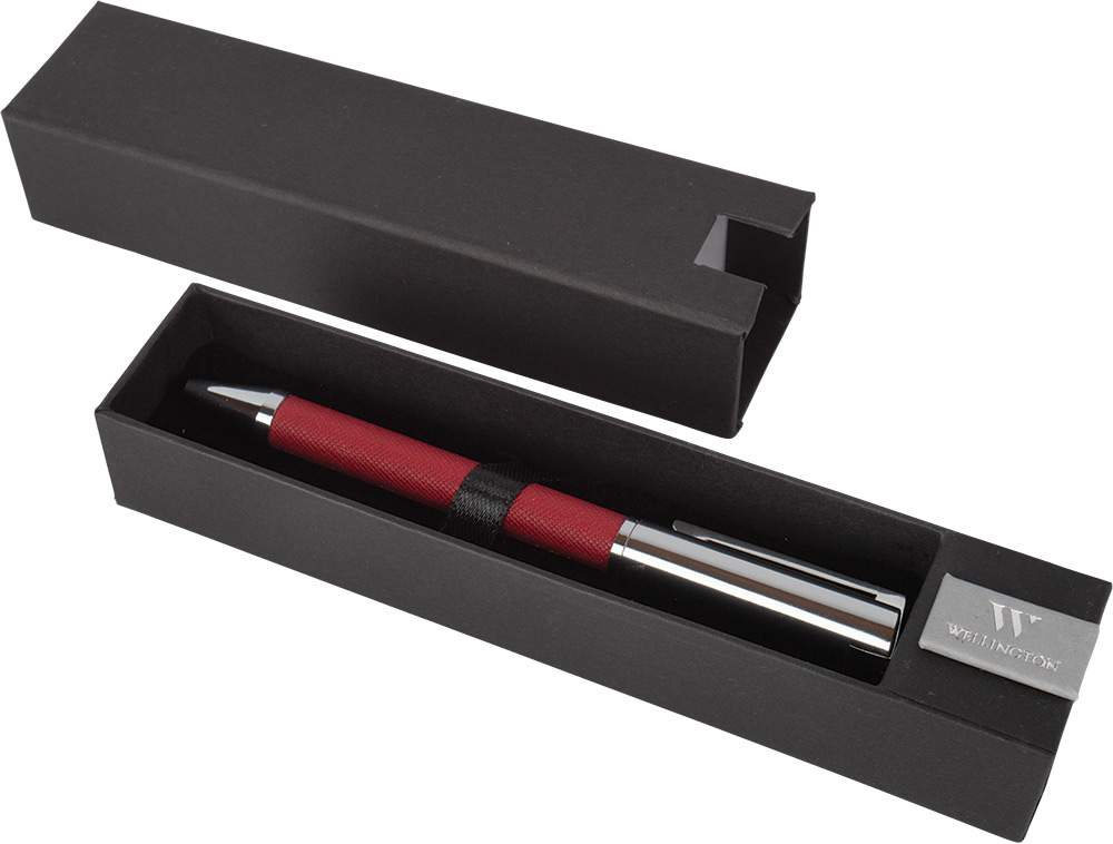 247573-EC Set pisaći Wellington Cortina metalna kem.ol.crveno srebrna