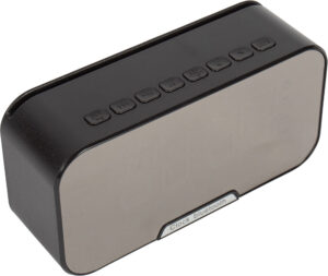 247605-EC Zvučnik bluetooth i radio sat Sveja crni