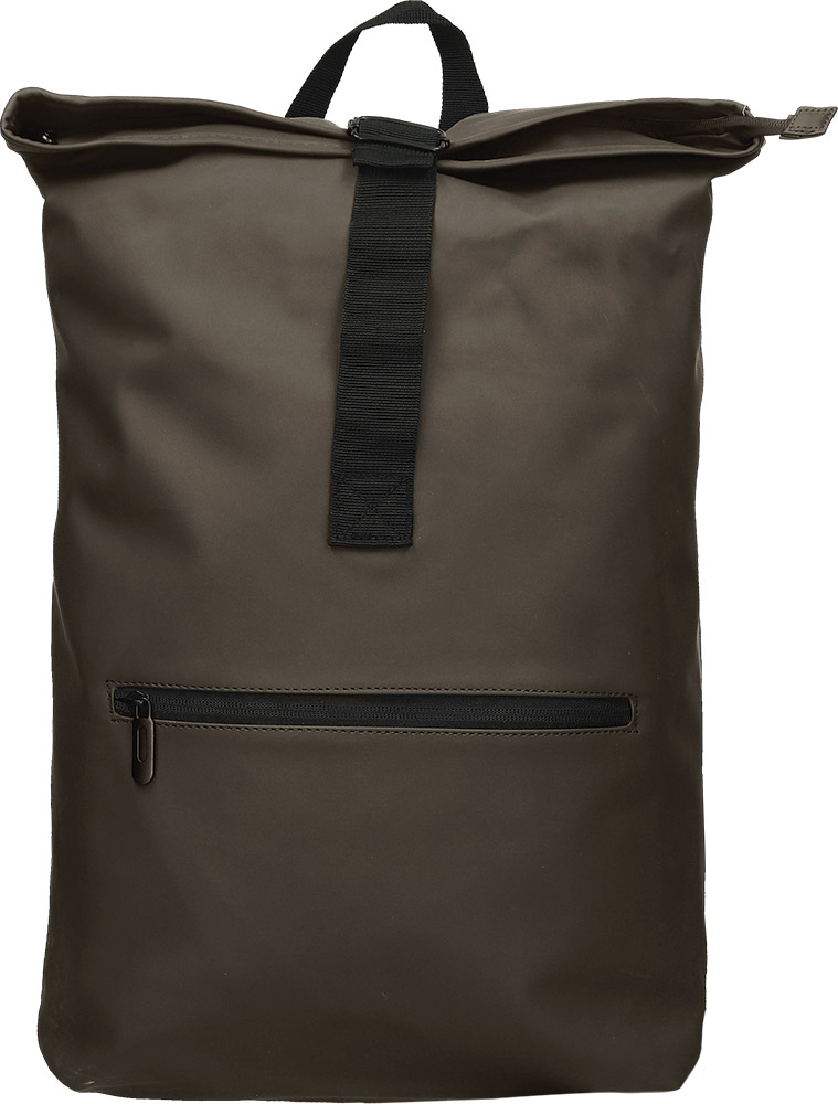 247637-EC Ruksak HAGEN za prijenosno računalo sivi od PU kože 15,6 inča, 41x32x17cm