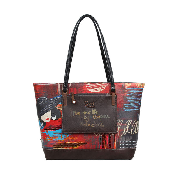 Torba fashion Janet mini Tempus Fugit FW25 40X14X28 cm J-158 Netto