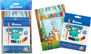 243238-EC Set bojanka A5 s naljepnicama + flomasteri 12/1 Karbon
