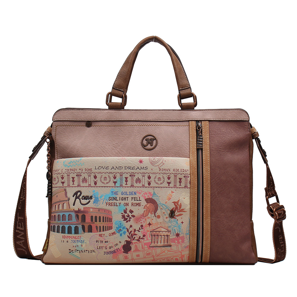 245967-EC Torba fashion poslovna Janet A tour of Rome 41x6,5x31 cm J-020B P20