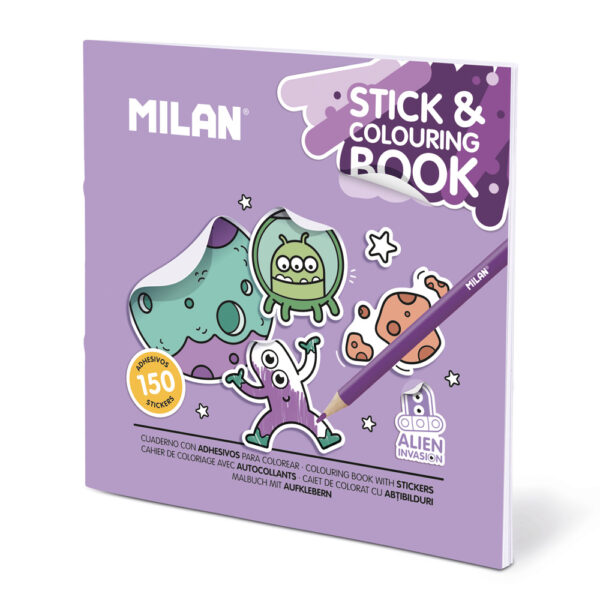 Bojanka s naljepnicama za djecu MILAN ALIEN INVASION P30
