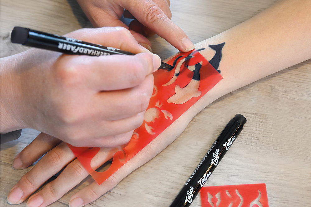 248656-EC Flomasteri za tetoviranje EBERHARD FABER set 2/1 sa šablonama P5