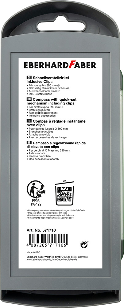 248663-EC Šestar EBERHARD FABER antracit + mine P3