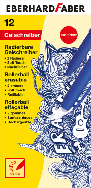 Gel pen 0,7 piši briši Eberhard Faber Erase it! plava