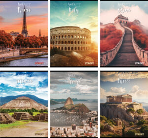 Bilježnica A4/D crte Street Travel To