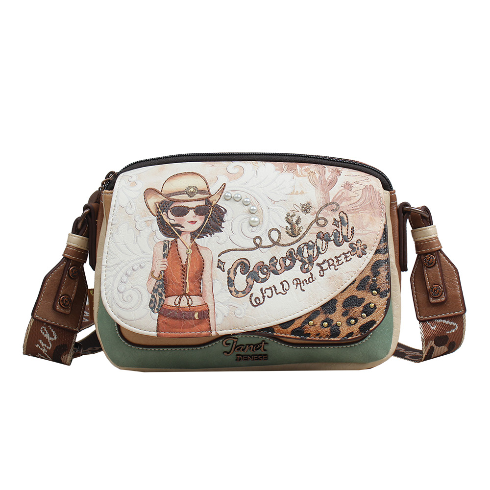 248318-EC Torba fashion Janet SS26 Western Odyssey 24x6x18cm J-029E