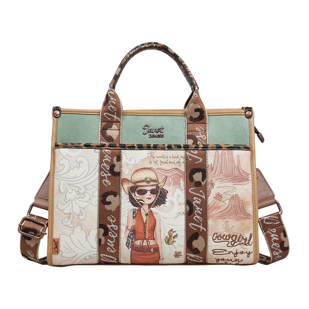 248327-EC Torba fashion Janet SS26 Western Odyssey 33.5x13x26cm J-175
