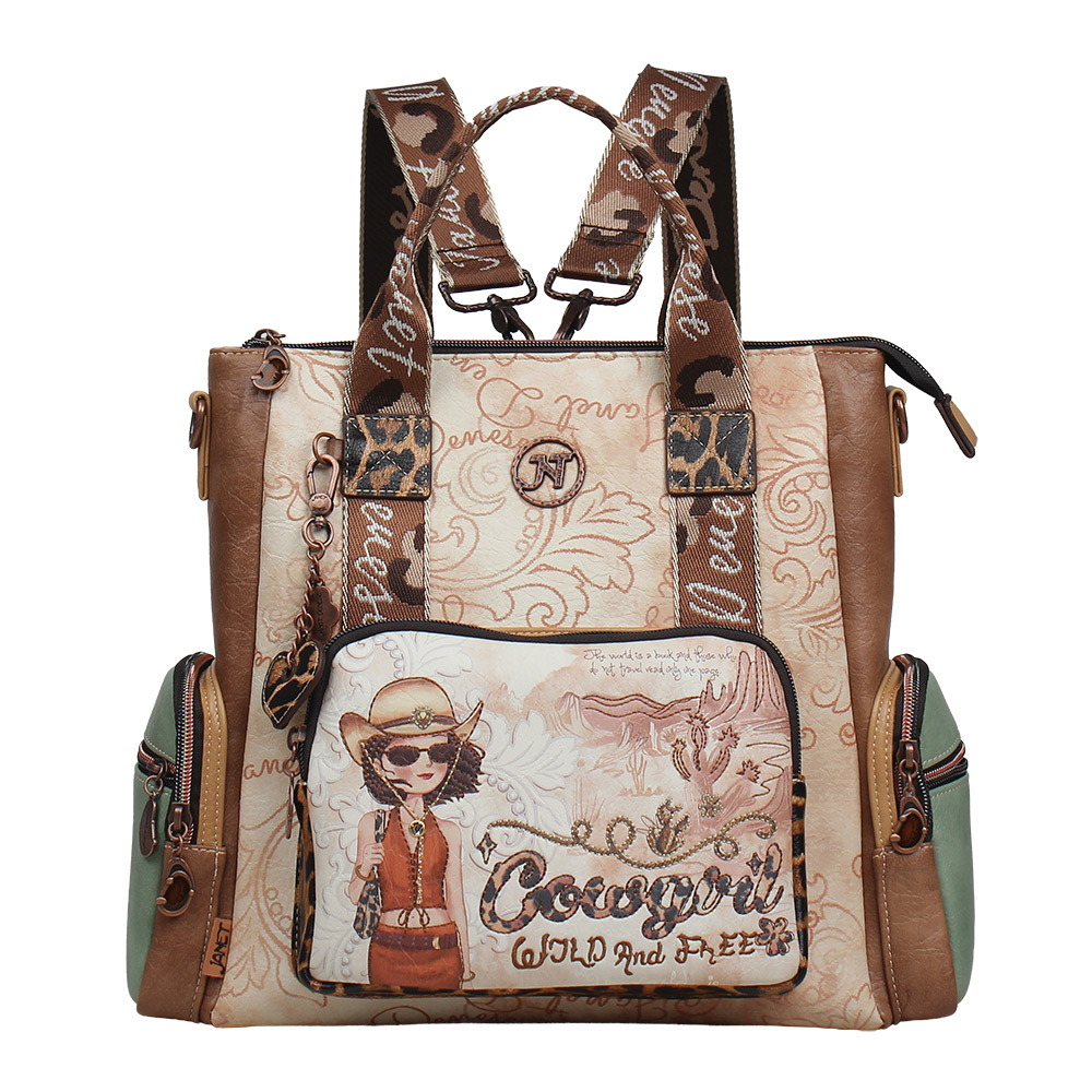 248366-EC Torba/ruksak fashion Janet SS26 Western Odyssey 35x14x29cm J-126B