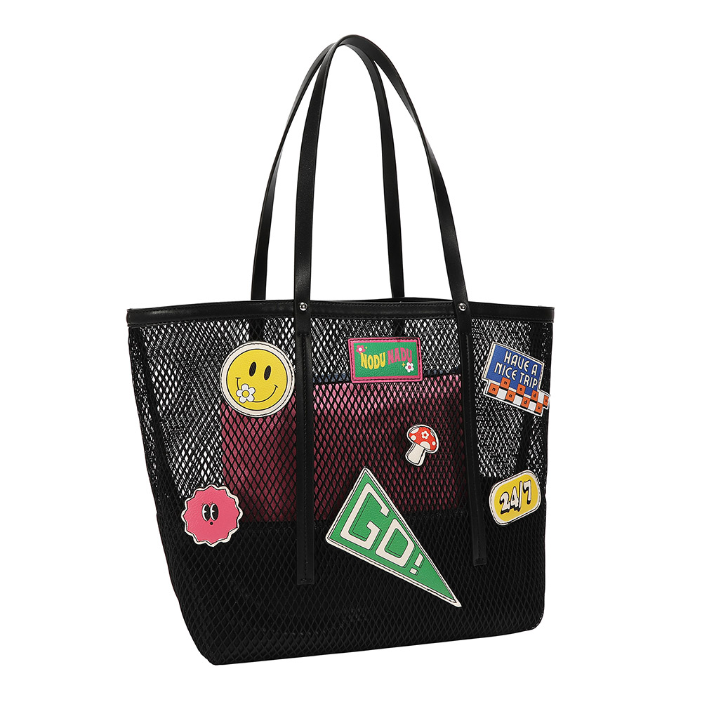 248402-EC Torba i torbica fashion NODUNADU Black SS26 42x29,5x15 NN1150 P24