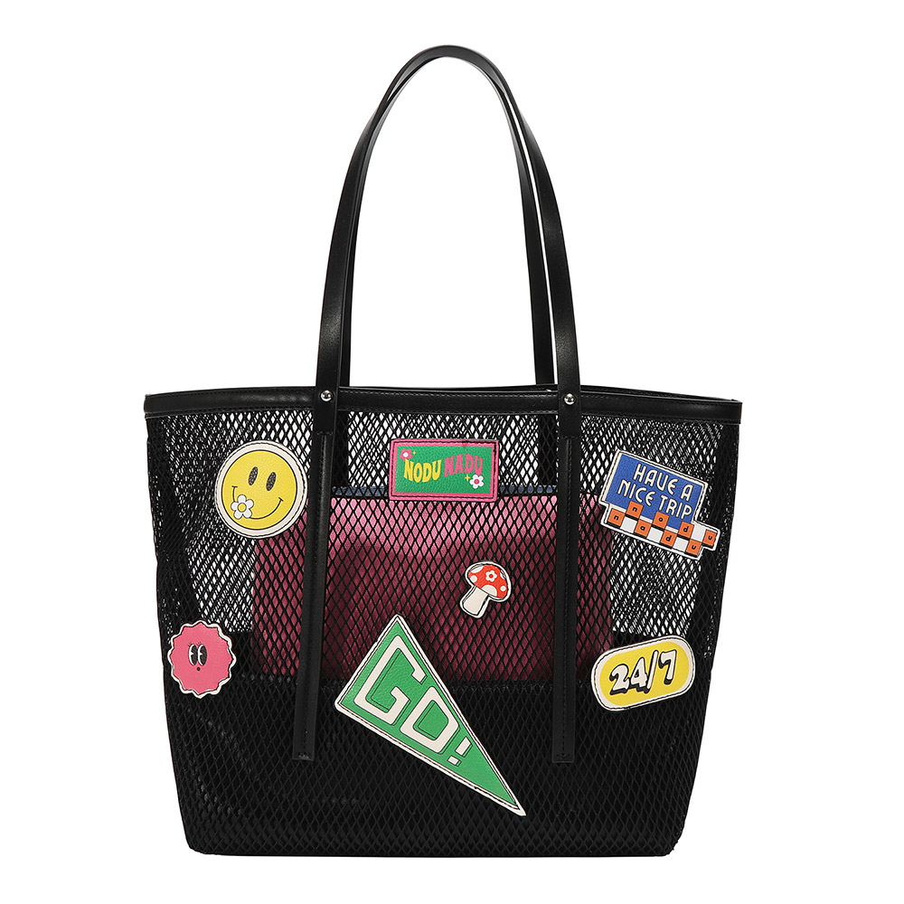 248402-EC Torba i torbica fashion NODUNADU Black SS26 42x29,5x15 NN1150 P24