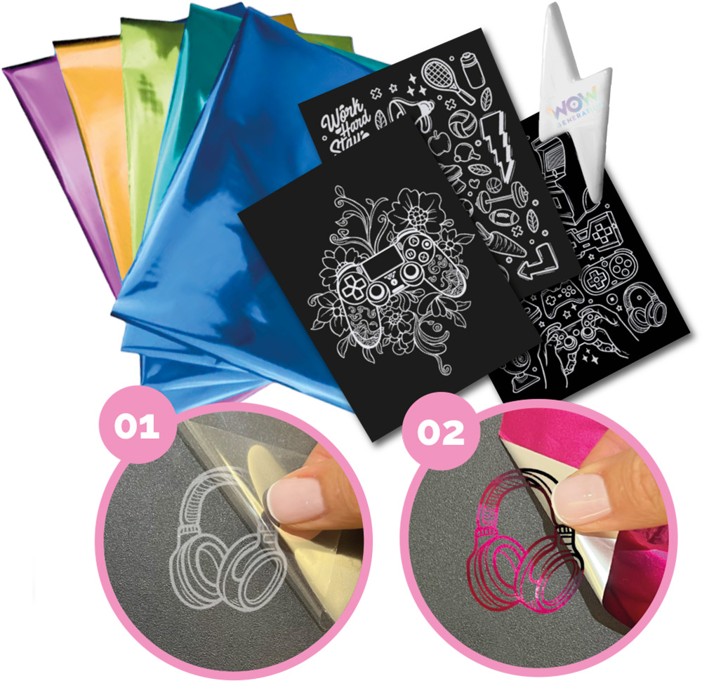 248627-EC Kreativni set folija art WOW Generation Shiny Transfer P6/12