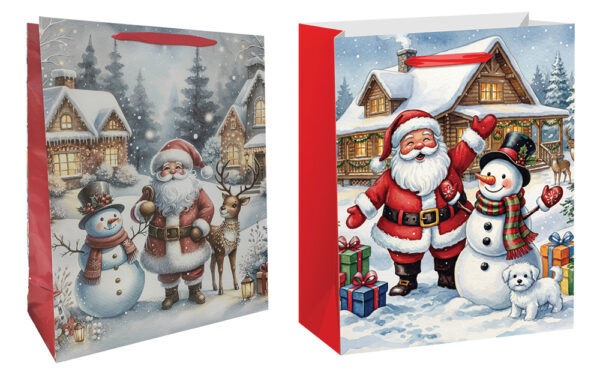 242227-EC Vrećica XXL božićna dječja sjaj 47x60x16cm 77566 P12/120