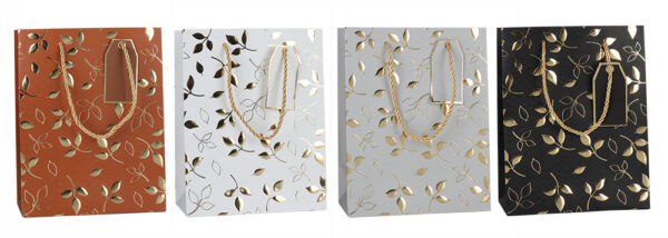 249247-EC Vrećica M exclusive reljefna hot stamp folija FLOWER 18x23x8 P12/360