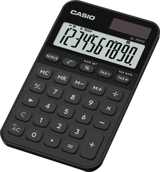 247767-EC Kalkulator CASIO SL-310 YC-BK crni bls P10/100