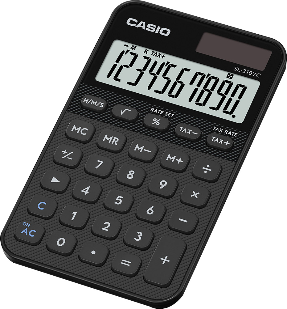 247767-EC Kalkulator CASIO SL-310 YC-BK crni bls P10/100