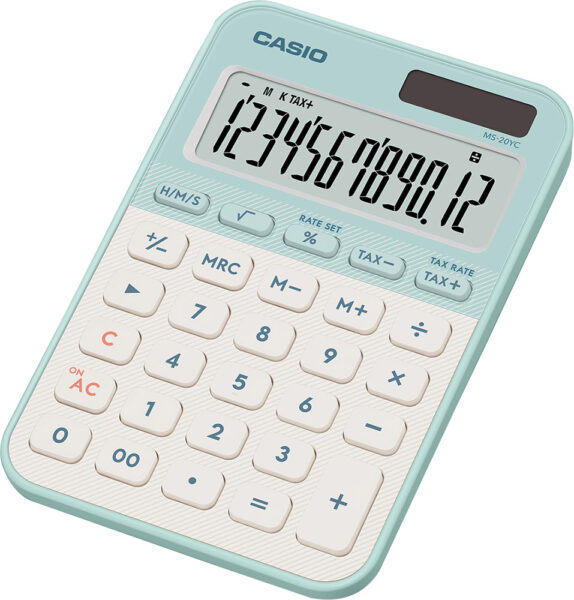 248471-EC Kalkulator CASIO MS-20 YC-LG zeleni P10