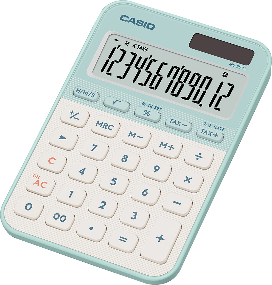 248471-EC Kalkulator CASIO MS-20 YC-LG zeleni P10
