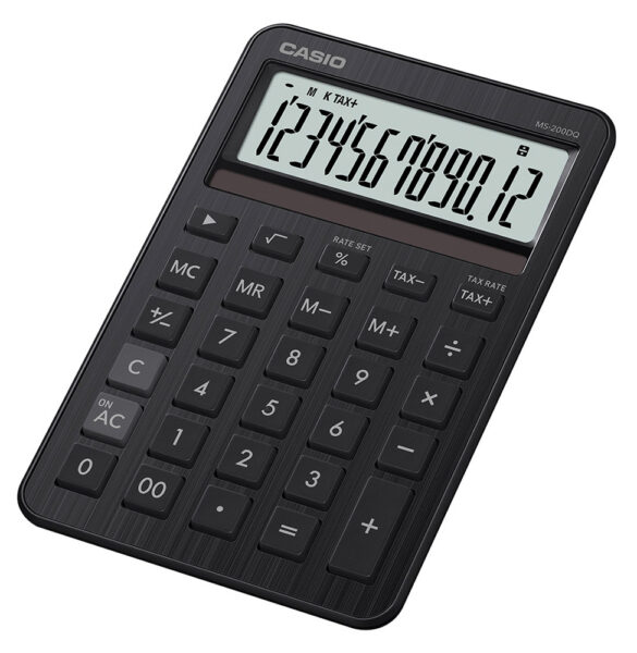 248477-EC Kalkulator CASIO MS-200DQ-BK crni P10