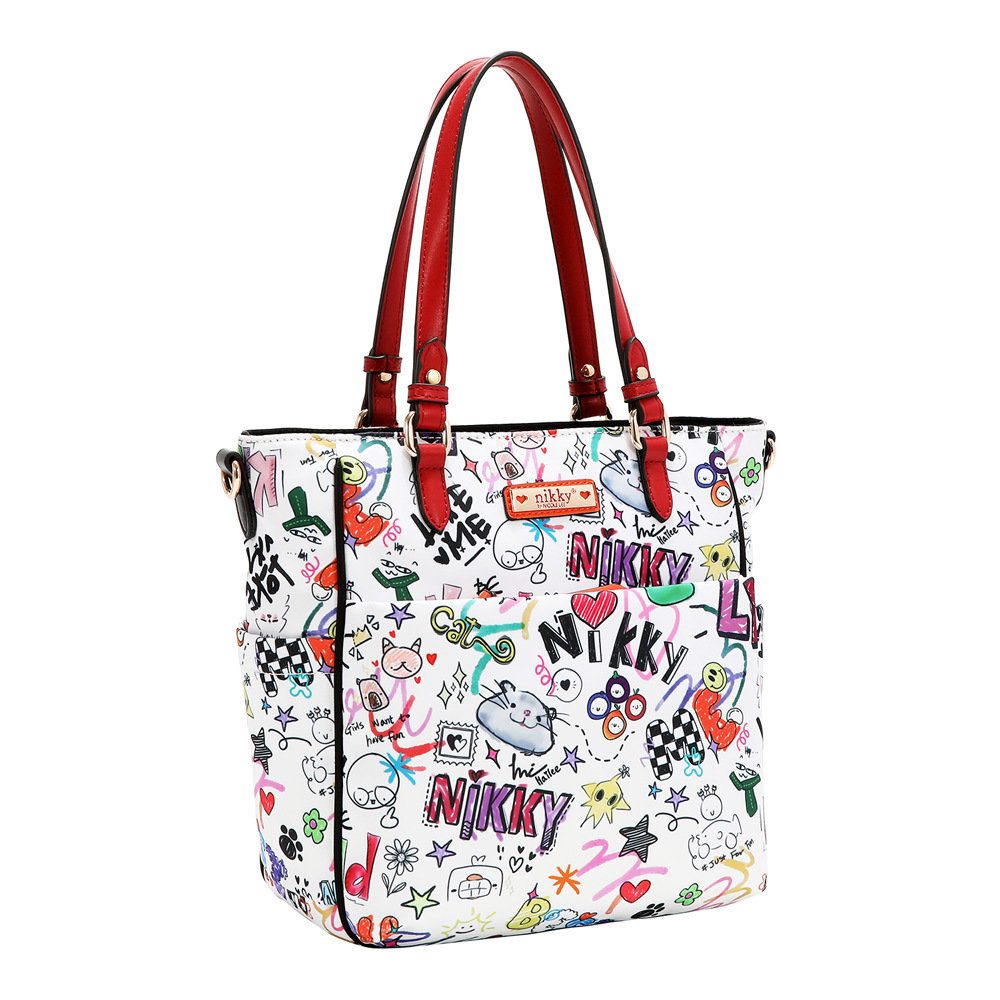 249127-EC Torba fashion NIKKY Just for fun White FW26 31x25x10,5cm NK13142-JFF-WH P12