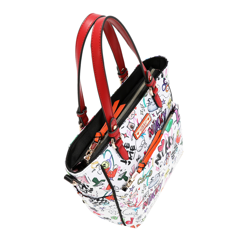 249127-EC Torba fashion NIKKY Just for fun White FW26 31x25x10,5cm NK13142-JFF-WH P12