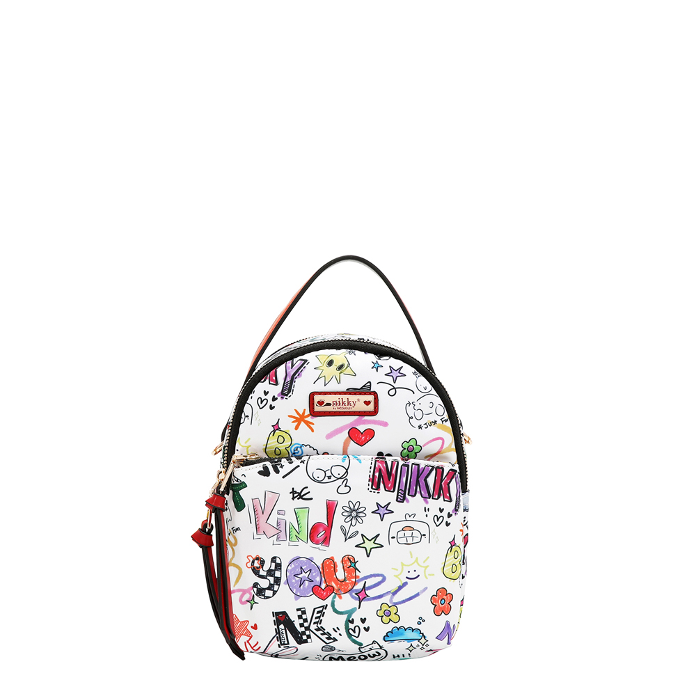 249128-EC Ruksak fashion NIKKY Just for fun White FW26 16x21x8cm NK13139-JFF-WH P12
