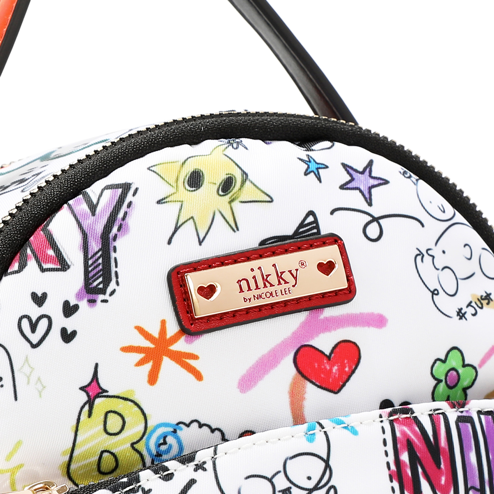 249128-EC Ruksak fashion NIKKY Just for fun White FW26 16x21x8cm NK13139-JFF-WH P12