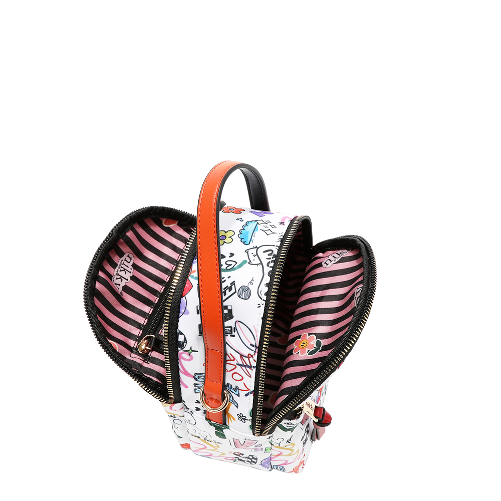 249128-EC Ruksak fashion NIKKY Just for fun White FW26 16x21x8cm NK13139-JFF-WH P12