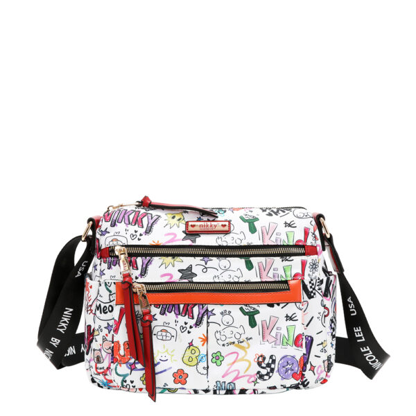 Torba fashion NIKKY Just for fun White FW26 28x22,5x9,5cm NK13146-JFF-WH P12