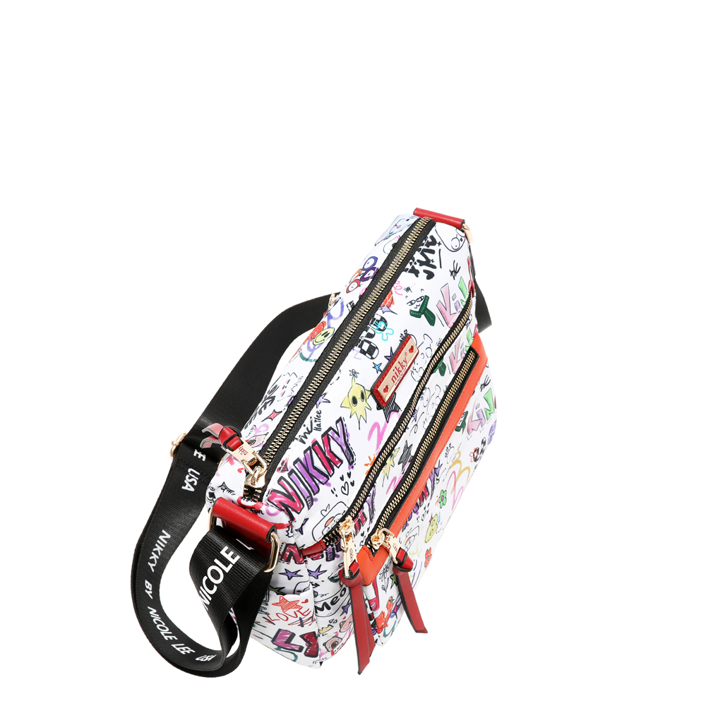 249131-EC Torba fashion NIKKY Just for fun White FW26 28x22,5x9,5cm NK13146-JFF-WH P12