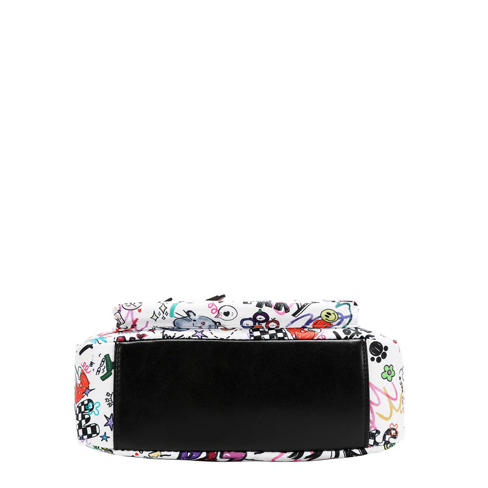249131-EC Torba fashion NIKKY Just for fun White FW26 28x22,5x9,5cm NK13146-JFF-WH P12
