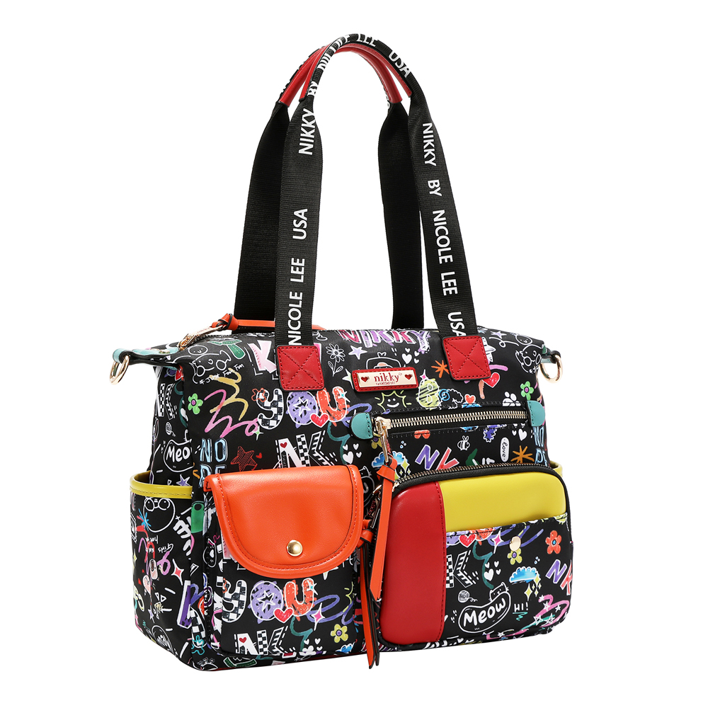 249132-EC Torba fashion NIKKY Just for fun Black FW26 31,5x26x11cm NK13147-JFF-BK P12