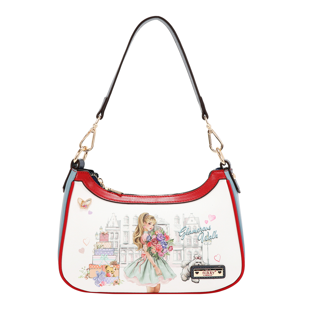 249140-EC Torba fashion NIKKY GlamorousWalkWhite FW26 25,5x14x8,5cm NK13214-GWK-WH P12