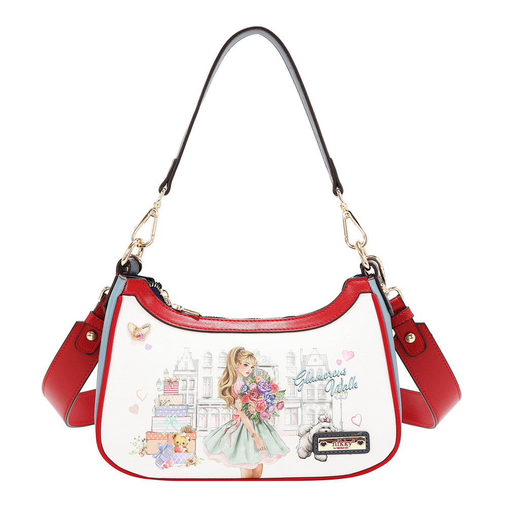 249140-EC Torba fashion NIKKY GlamorousWalkWhite FW26 25,5x14x8,5cm NK13214-GWK-WH P12