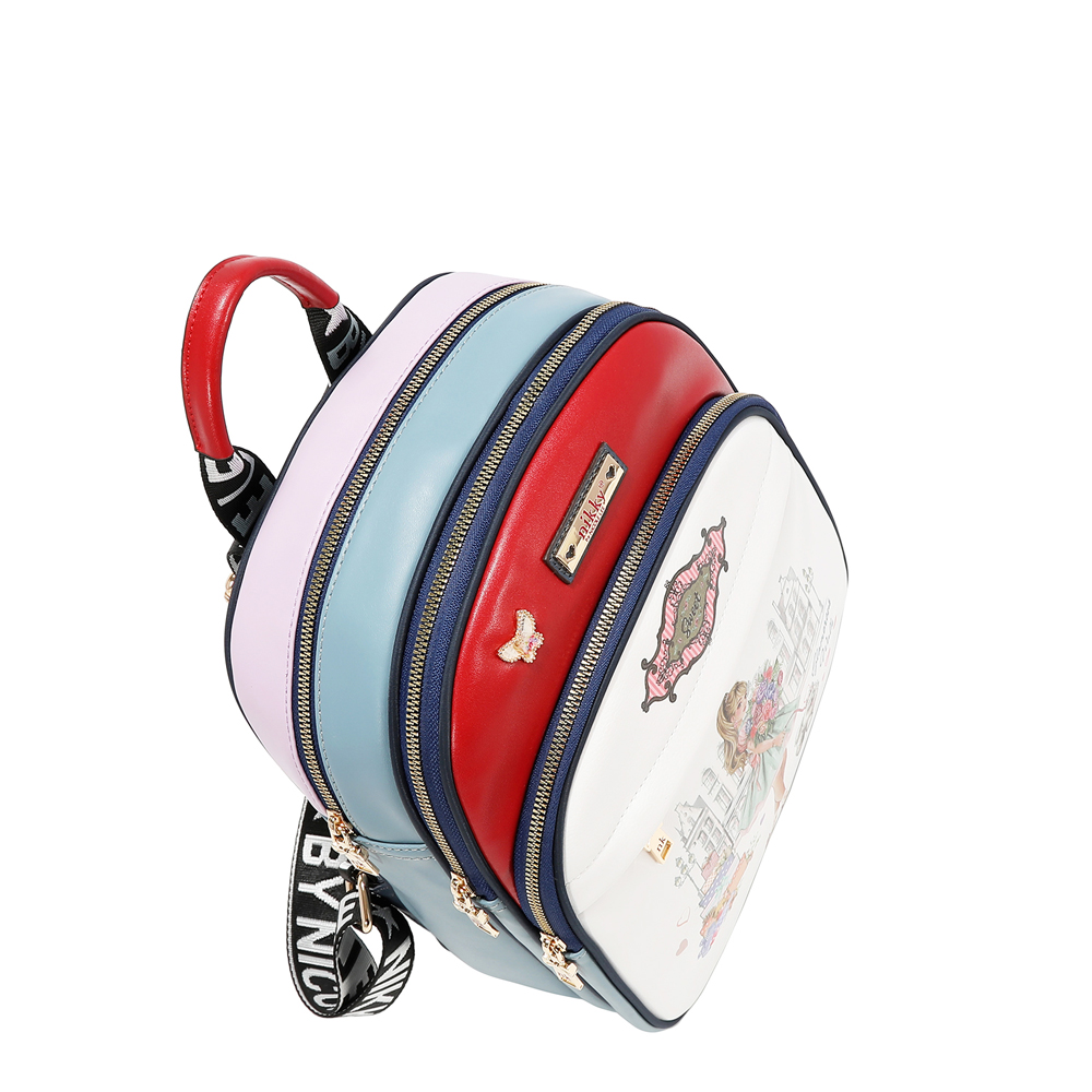249143-EC Ruksak fashion NIKKY Glamorous Walk White FW26 25x32x12cm NK13218-GWK-WH P12