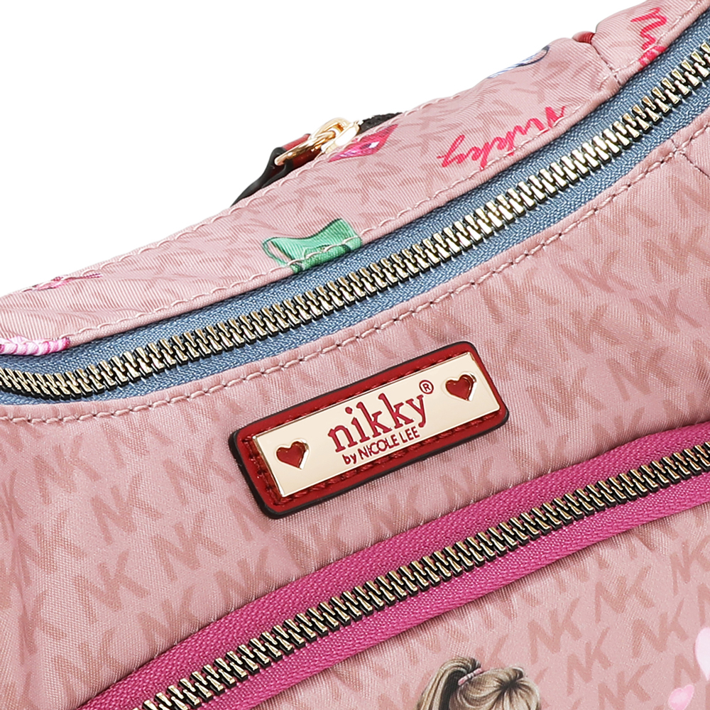 249150-EC Torba fashion NIKKY GlamorousWalkPink FW26 27,5x16x11cm NK13231-GWK-PK P12