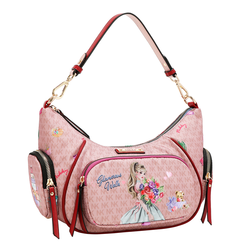 249150-EC Torba fashion NIKKY GlamorousWalkPink FW26 27,5x16x11cm NK13231-GWK-PK P12