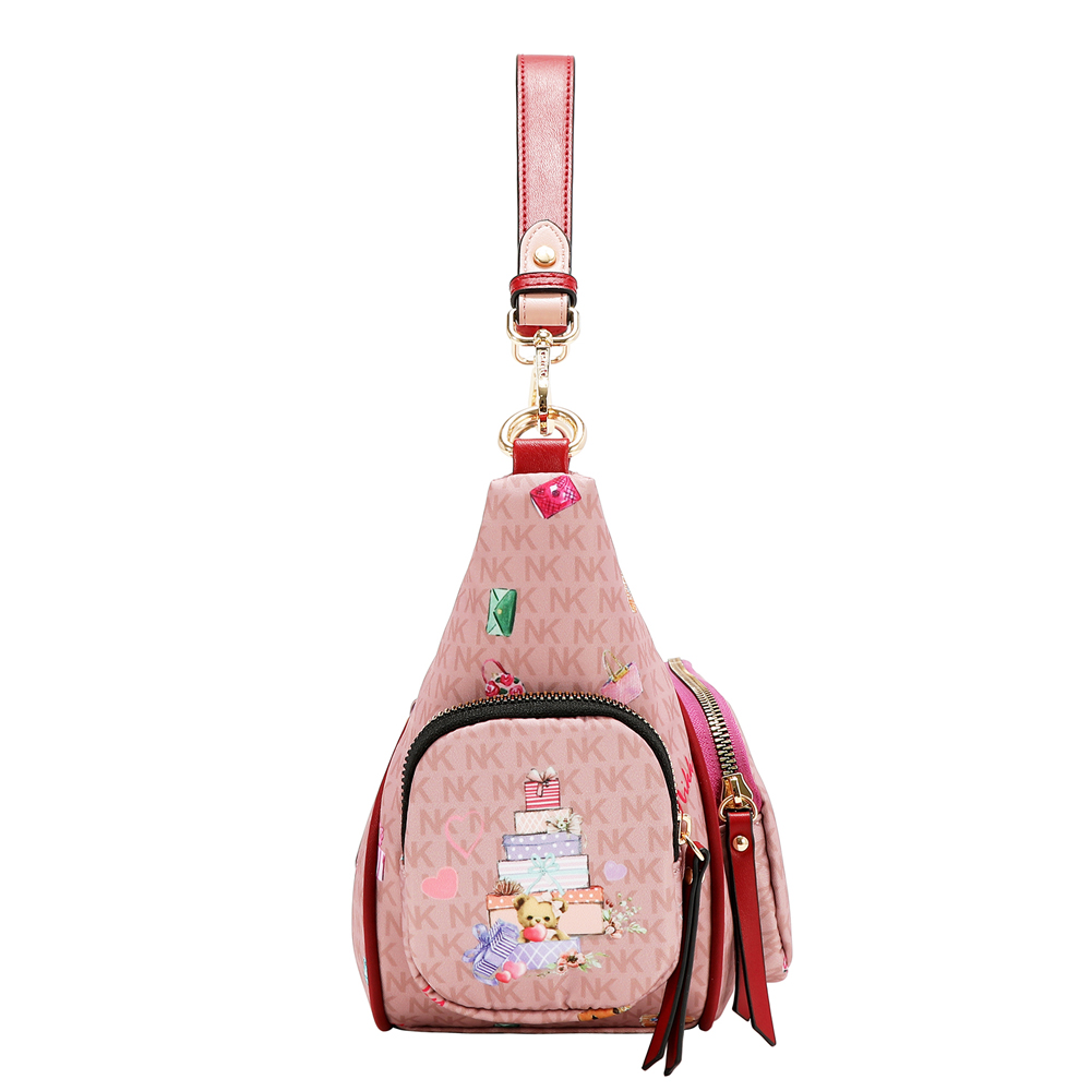 249150-EC Torba fashion NIKKY GlamorousWalkPink FW26 27,5x16x11cm NK13231-GWK-PK P12
