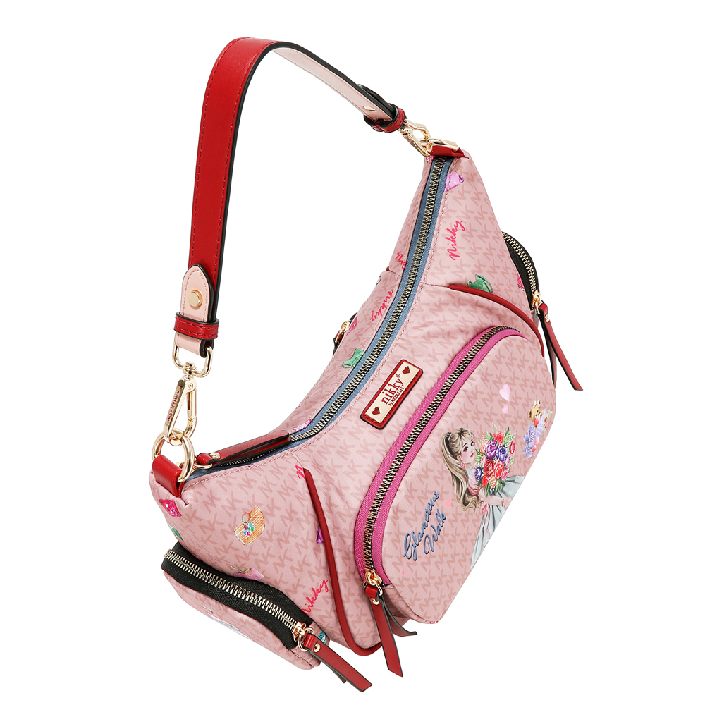 249150-EC Torba fashion NIKKY GlamorousWalkPink FW26 27,5x16x11cm NK13231-GWK-PK P12