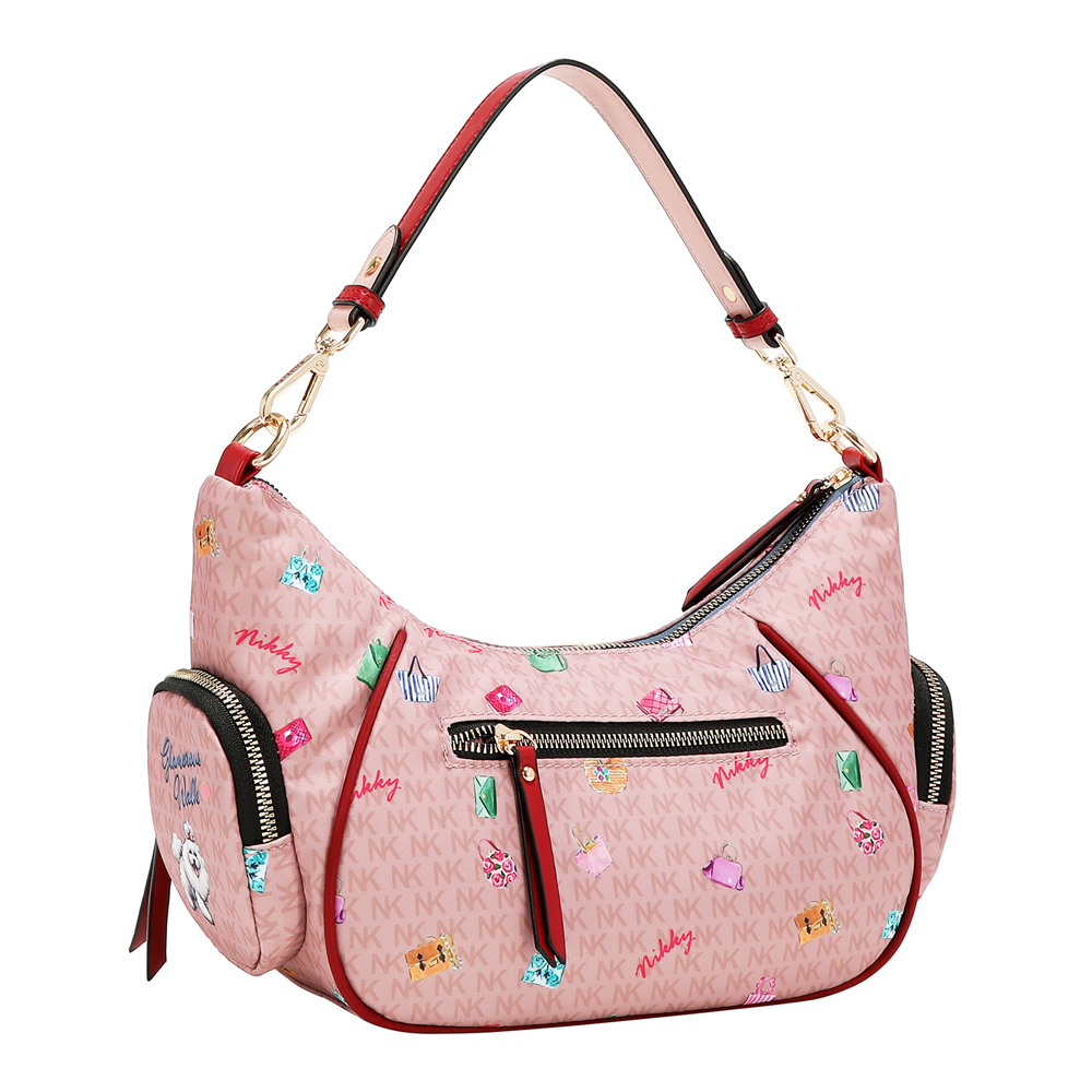 249150-EC Torba fashion NIKKY GlamorousWalkPink FW26 27,5x16x11cm NK13231-GWK-PK P12