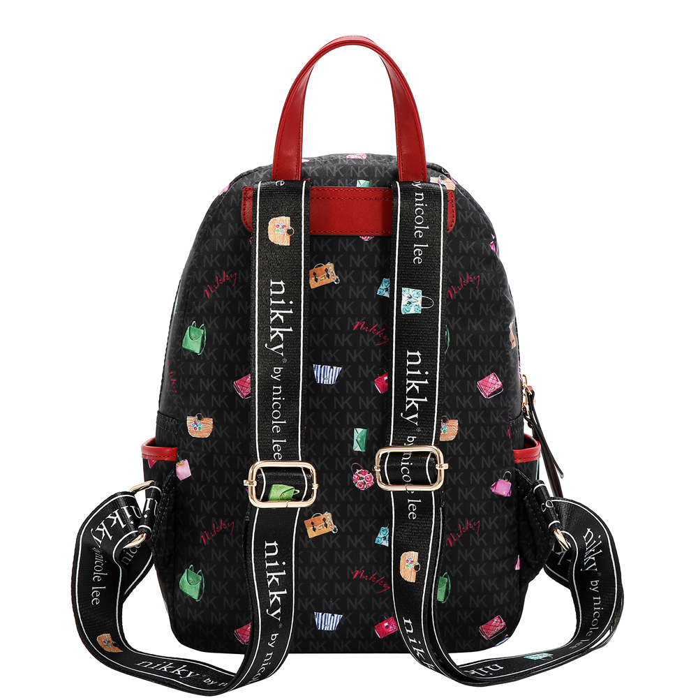 249151-EC Ruksak fashion NIKKY GlamorousWalkBlack FW26 23,7x33x11cm NK13233-GWK-BK P12