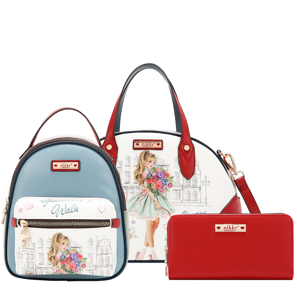 249154-EC Ruksak,torba,novčanik set NIKKY GlamorousWalkWhite FW26 NK13247-GWK-WH P12
