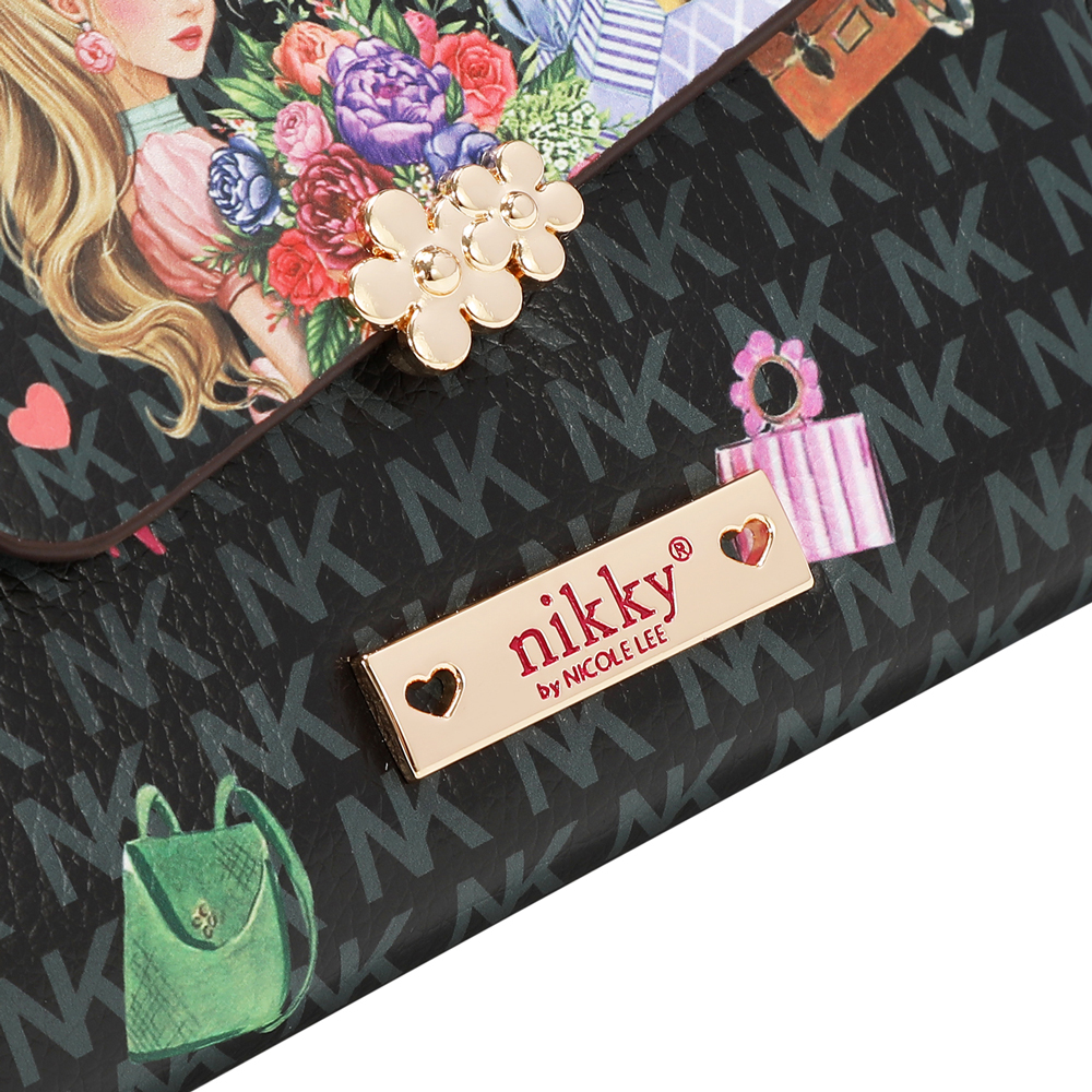 249160-EC Novčanik fashion NIKKY GlamorousWalkBlack FW26 14x9x2,5cm NK24005-GWK-BK P48