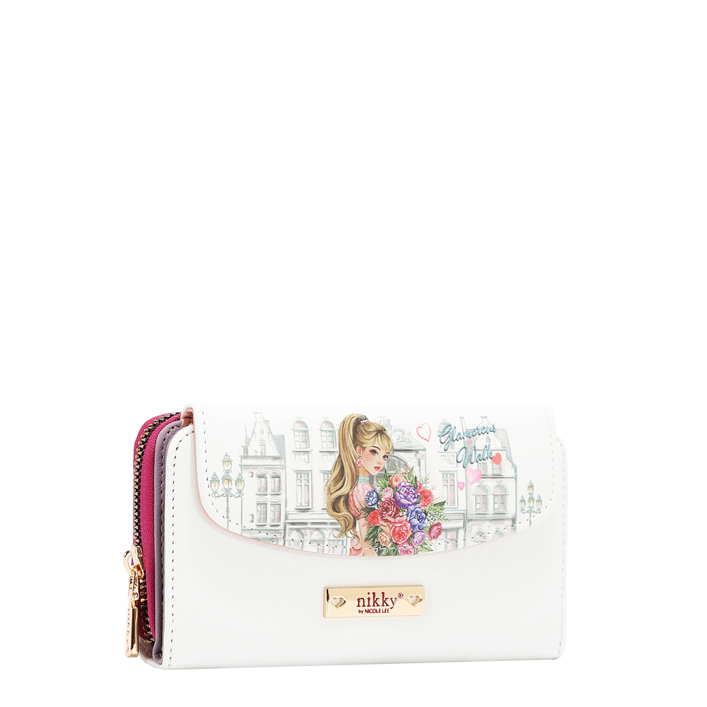 249161-EC Novčanik fashion NIKKY GlamorousWalkWhite FW26 16x9x3cm NK25051-GWK-WH P48